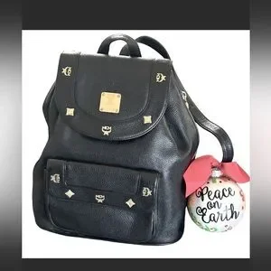 MGM | Bags | Mgm 0 Authentic Black Leather Backpack | Poshmark display picture 1